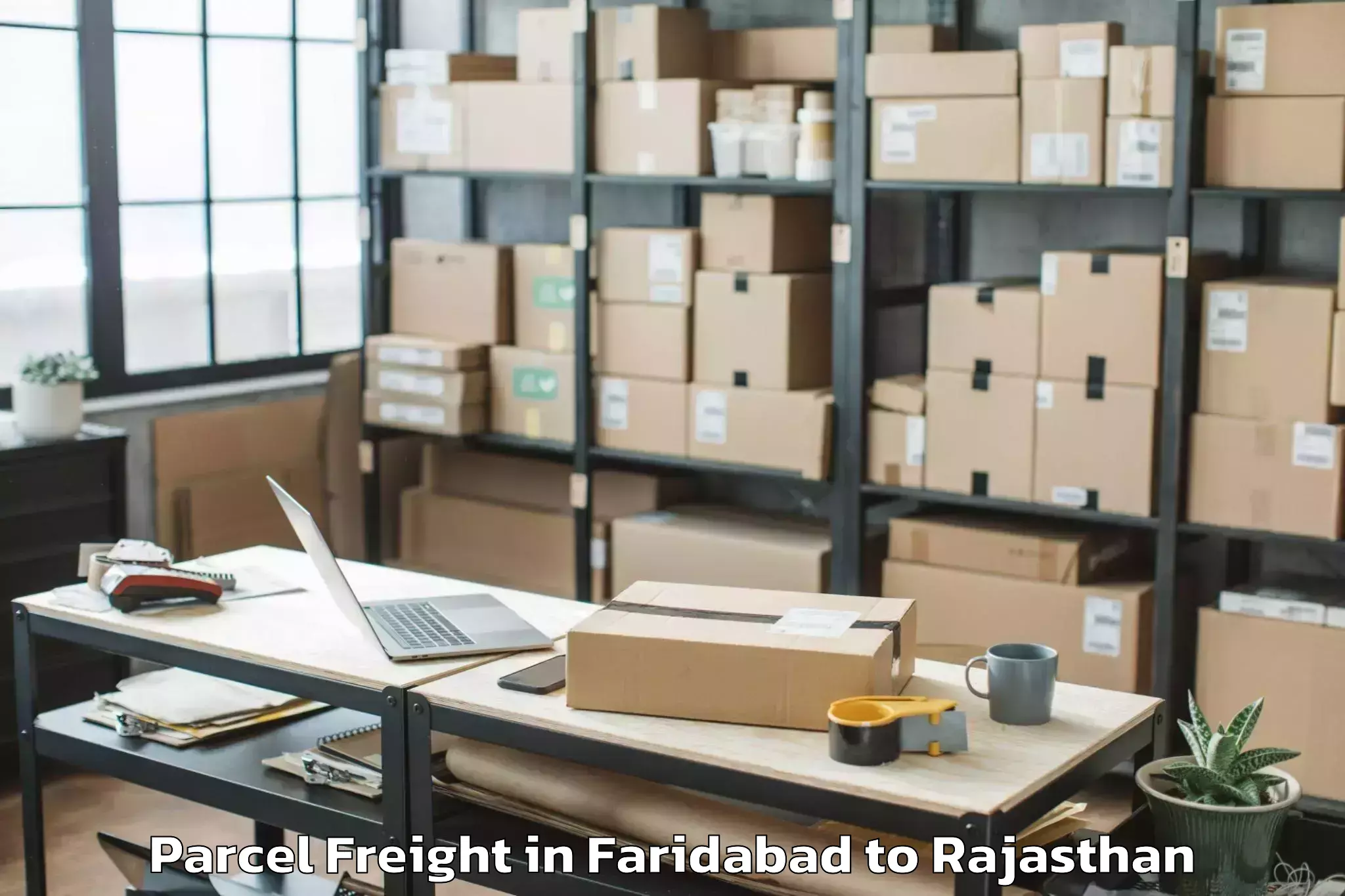 Top Faridabad to Vijainagar Parcel Freight Available